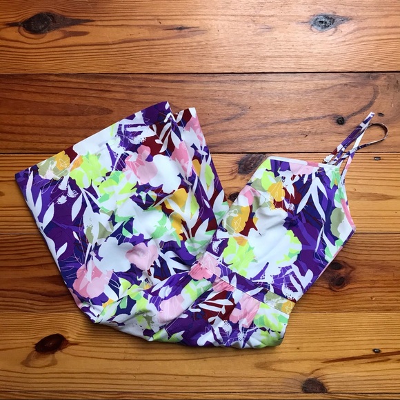 J. Crew Purple Pink Green Floral Dress, EUC, 0 - Picture 11 of 11